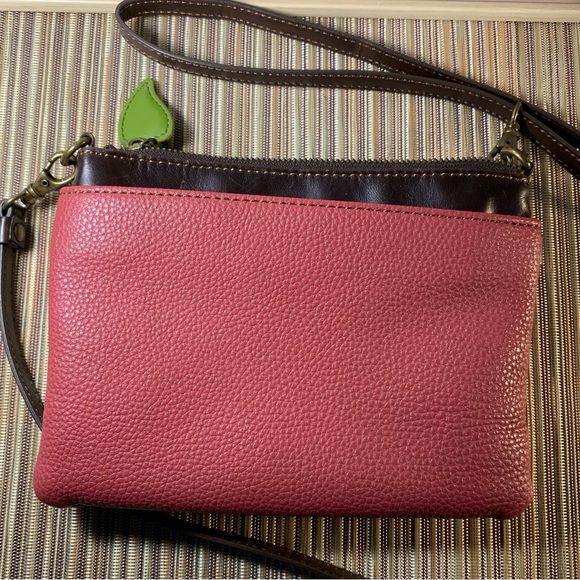 Chala Crossbody Purse Owl Design Pink Faux Leather Adjustable Strap - Picture 8 of 10